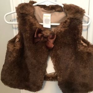 Gymboree toddler faux fur vest